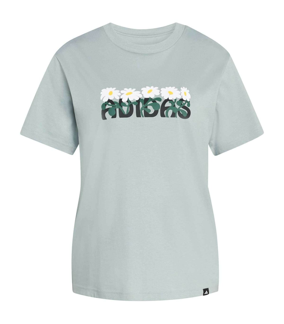 Camiseta Adidas Soft Side para mujer en color verde vibrante de tejido suave y corte deportivo.
