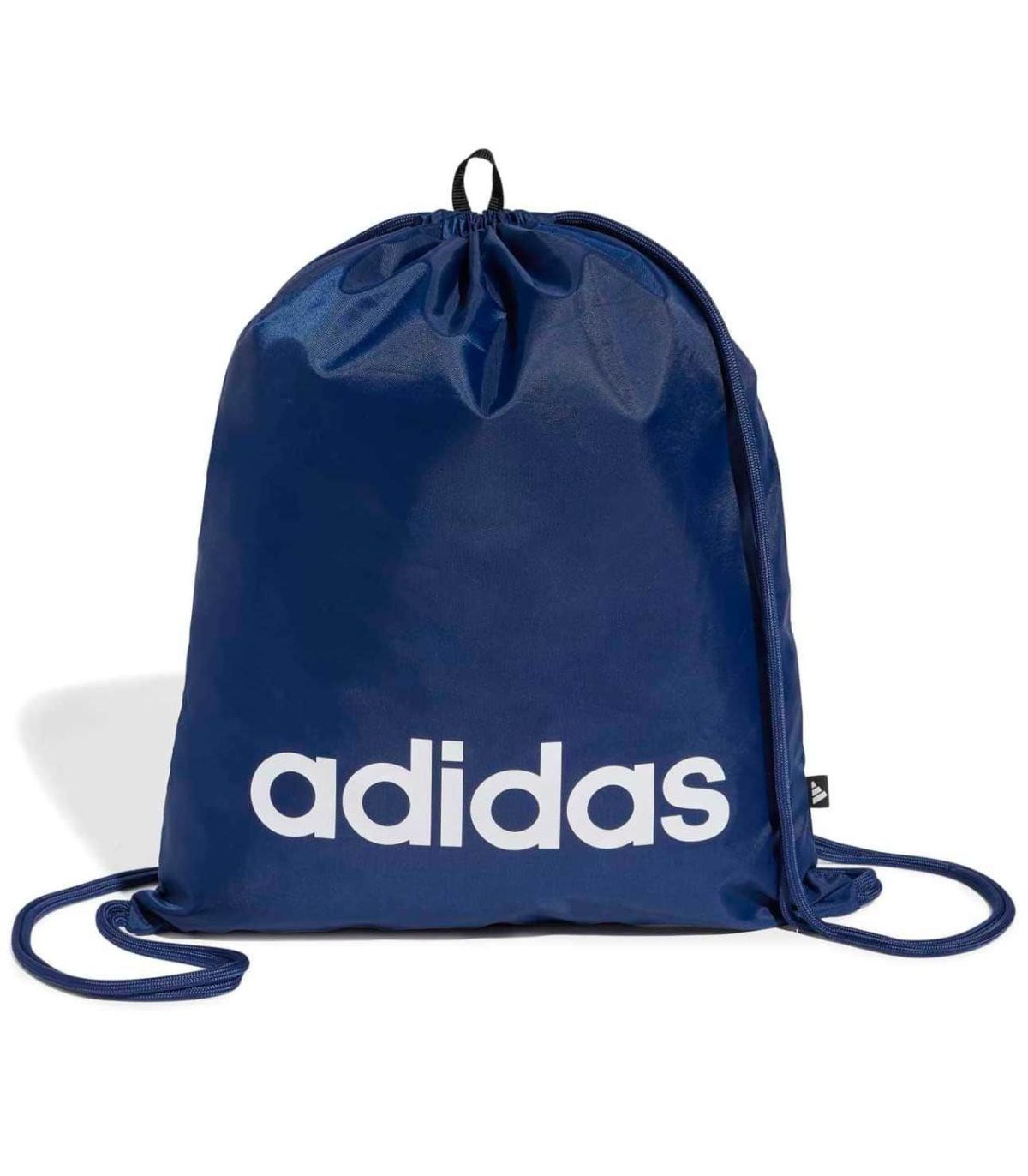 Bolsa de cuerdas Adidas Linear Gymsack azul para gimnasio y entrenamiento deportivo.