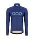Chaqueta de ciclismo térmica Ecoon Mont Ventoux azul para hombre, cortavientos y de ajuste aerodinámico.