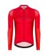 Camiseta técnica de ciclismo roja Ecoon Tourmalet Red para hombre con ajuste aerodinámico.