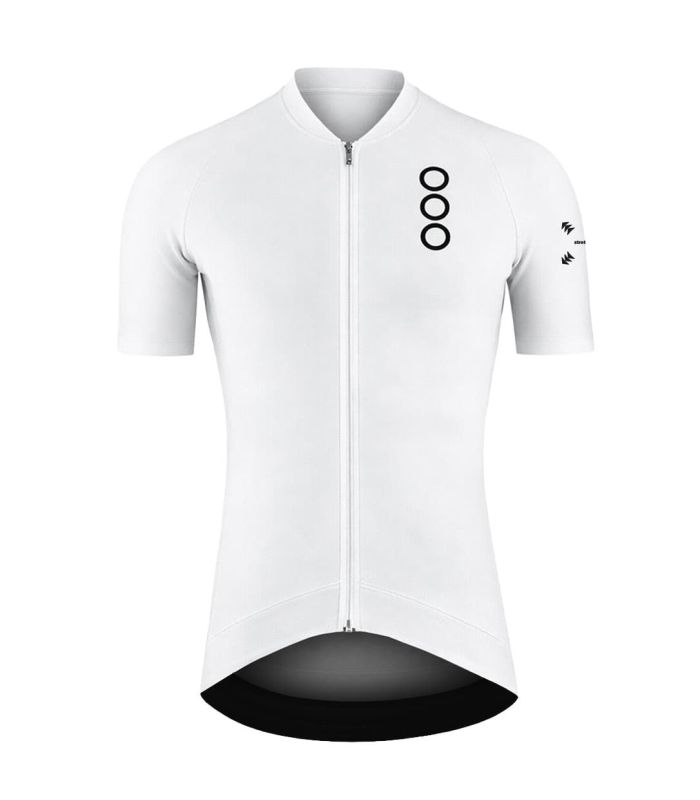 Camiseta técnica de ciclismo de manga corta Ecoon Pro Domancy en color blanco para alto rendimiento.