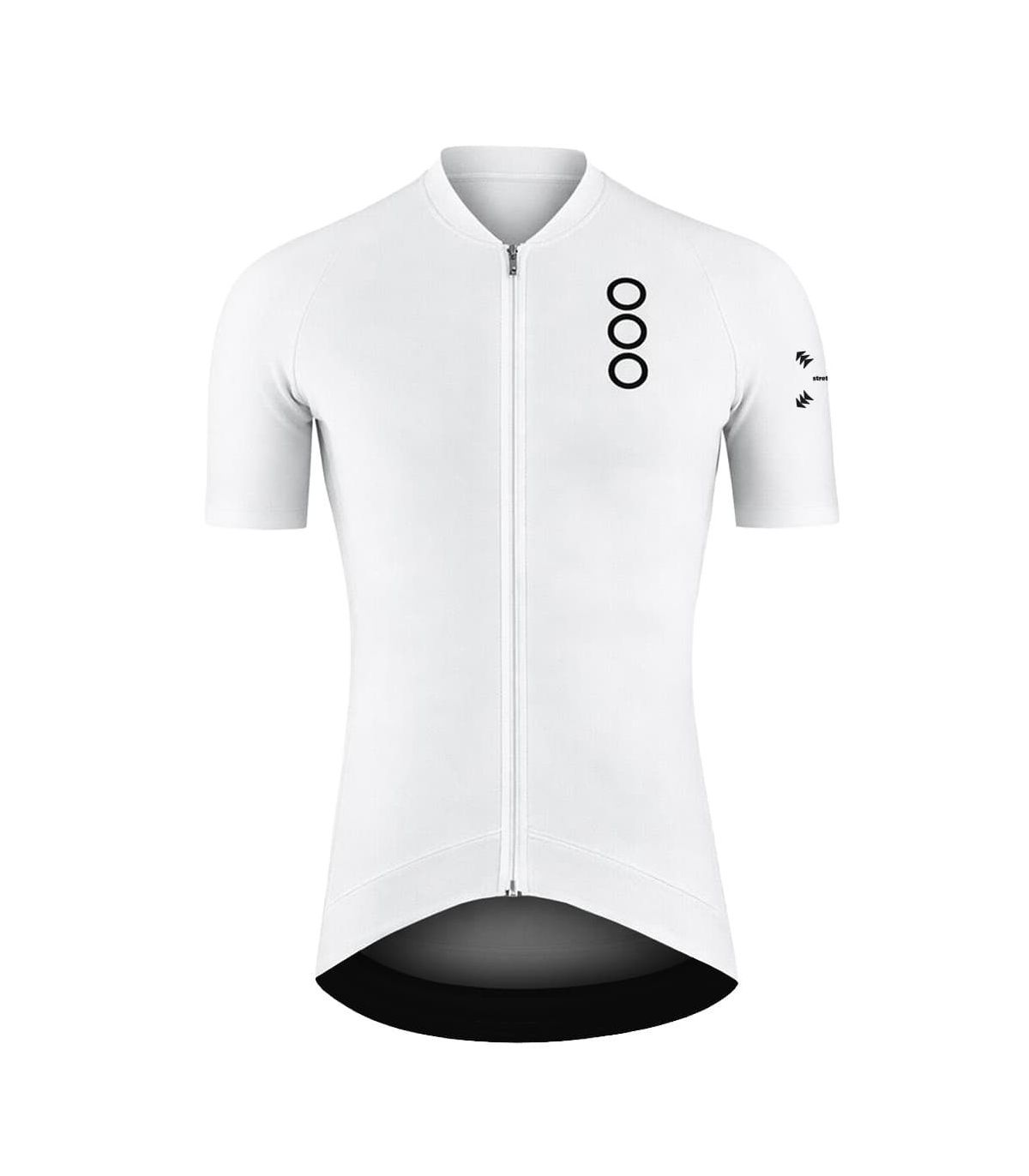 Camiseta técnica de ciclismo de manga corta Ecoon Pro Domancy en color blanco para alto rendimiento.