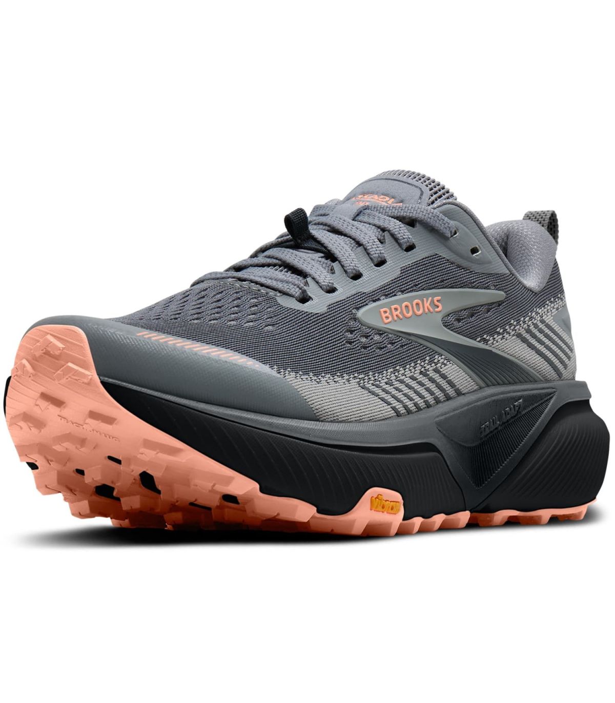 Brooks Cascadia 20 Mujer | suela Vibram melocotón