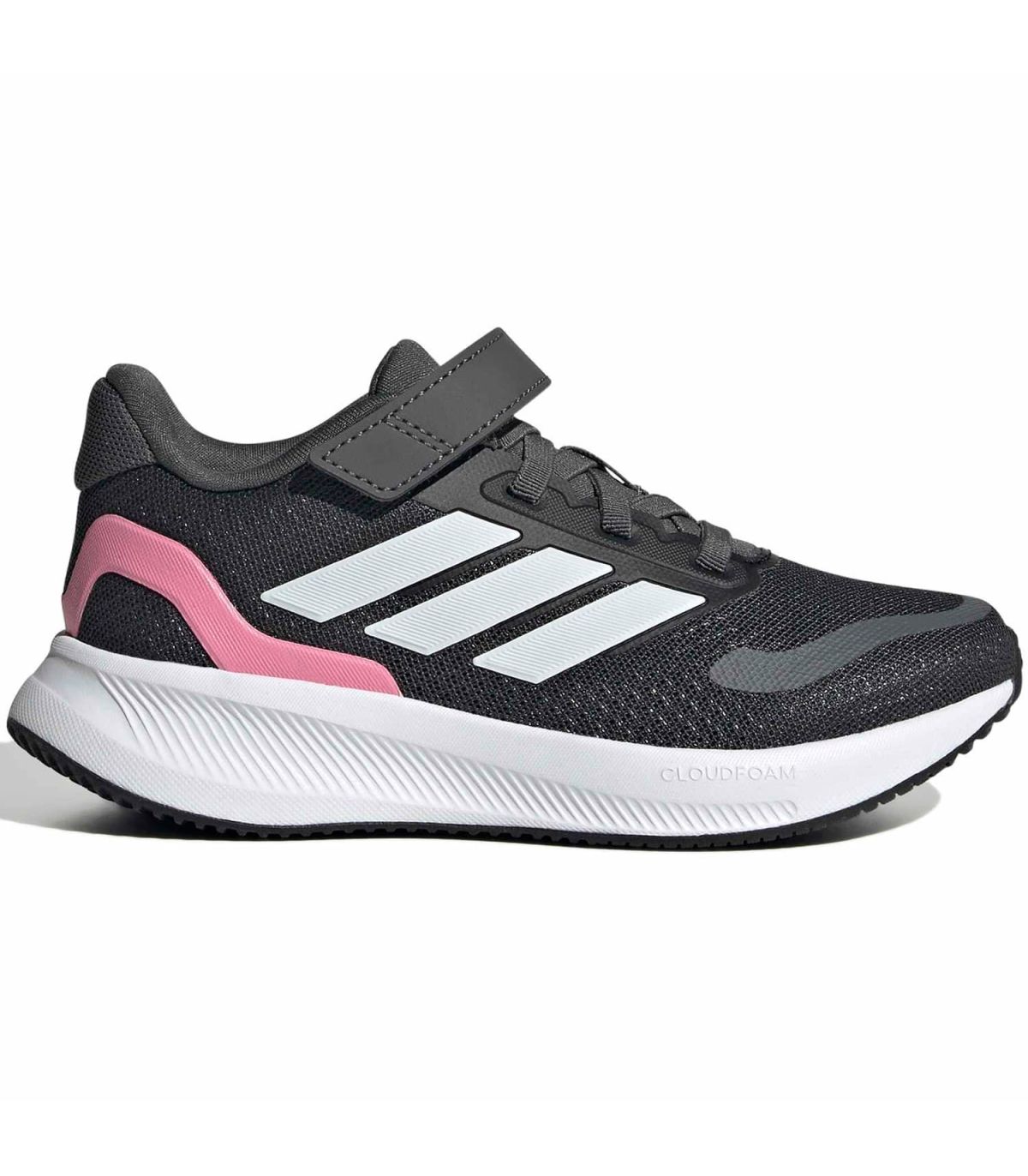 Zapatillas de running para niño Adidas Runfalcon 5 EL C con cierre de velcro y cordones