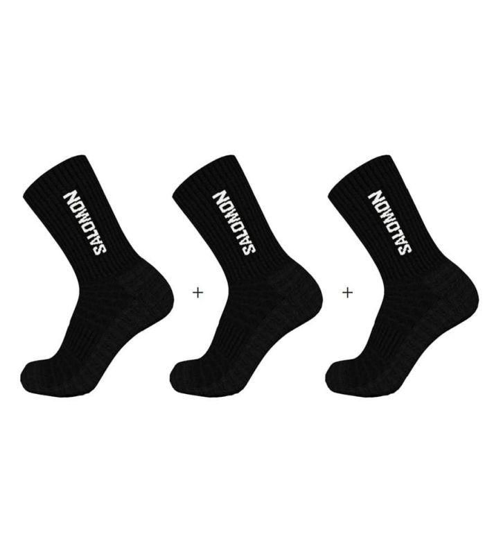 Salomon Calcetines Everyday Crew 3 Pack Negro | caña media