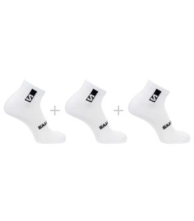Pack de 3 calcetines tobilleros Salomon Everyday unisex en color blanco
