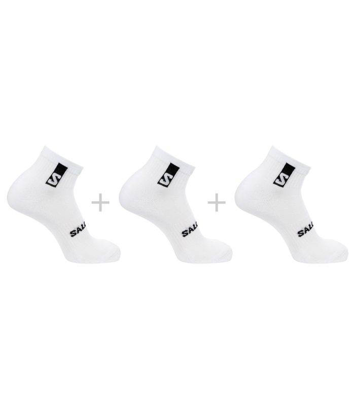 Pack de 3 calcetines tobilleros Salomon Everyday unisex en color blanco