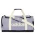 Bolsa de deporte mediana Adidas Linear morada con asas reforzadas y correa ergonómica para gimnasio