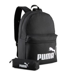 Mochila deportiva Puma Phase color negro con correas acolchadas y diseño ergonómico