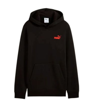 Sudadera Puma Ess Logo Lab deportiva negra para niño con logotipo frontal