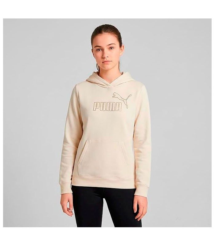 Puma Sudadera Ess+ Rhinestone Alpine  Snow Niña | capucha