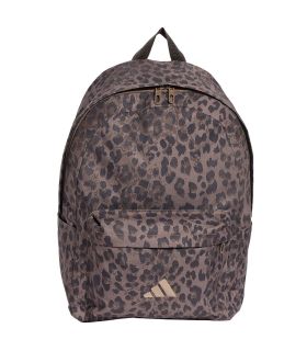 Mochila deportiva Adidas Ess Leo marrón unisex con diseño urbano y correas acolchadas
