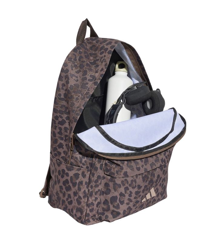 Adidas Mochila Ess Leo | estampado leopardo y doble cursor