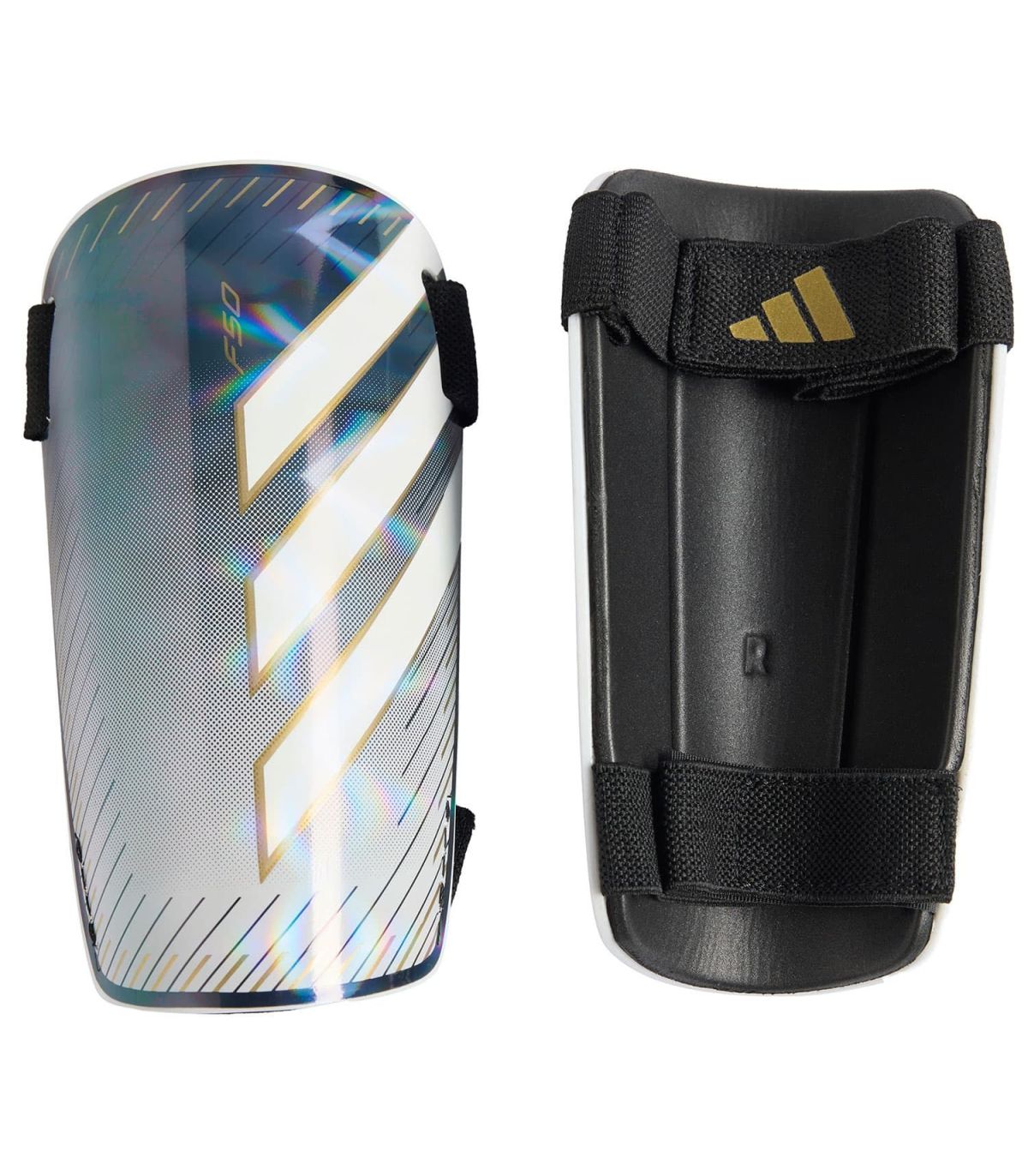 Espinilleras de fútbol Adidas F50 Training con carcasa protectora y acolchado ergonómico