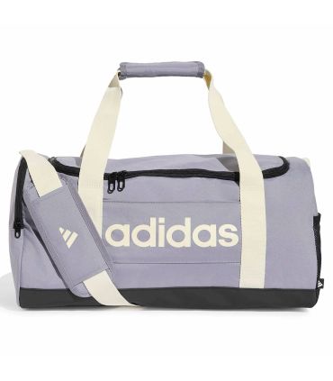 Bolsa de deporte pequeña Adidas Linear morada para entrenamiento y gimnasio