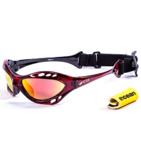 Gafas de sol deportivas Ocean Cumbuco Shiny Red con montura roja brillante y lentes polarizadas Revo.
